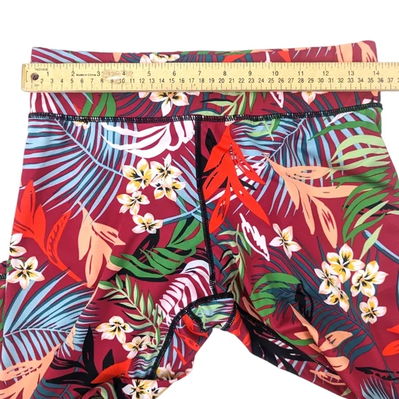 MinkPink Move Tropical Leggings Womens Large Pink Stretch - Picture 9 of 10